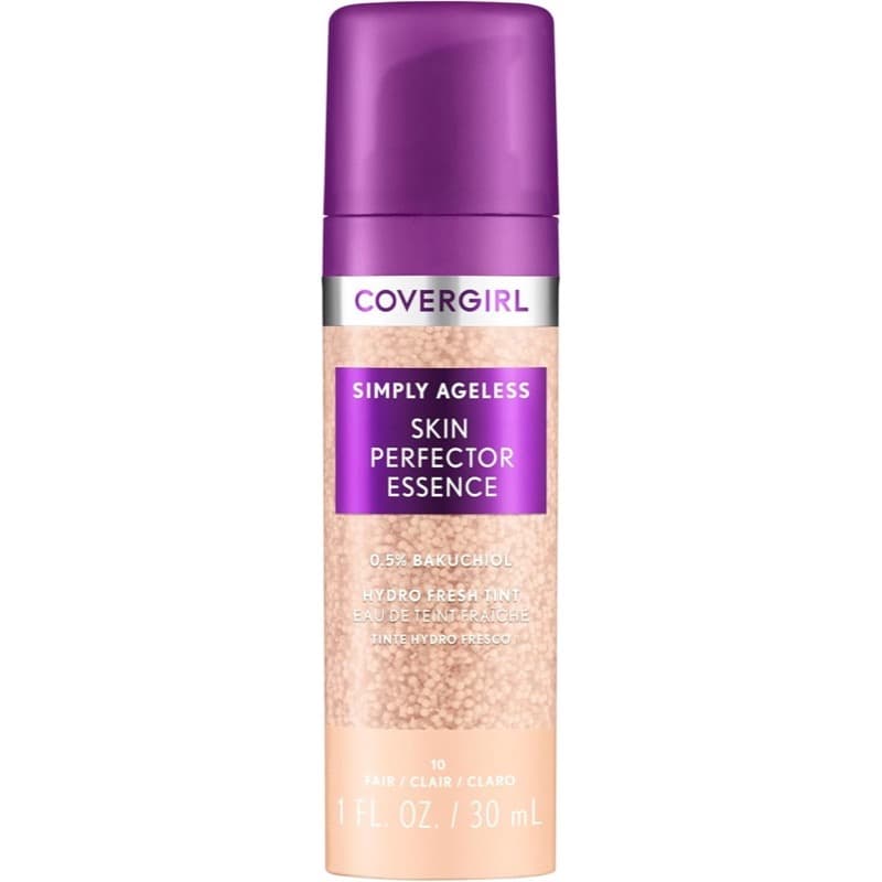Frasco de base Covergirl Simply Ageless Skin Perfector Essence