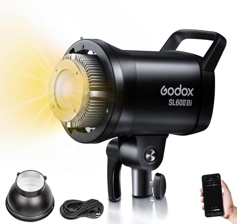 Luz de vídeo LED Godox SL60IIBi com montagem Bowens