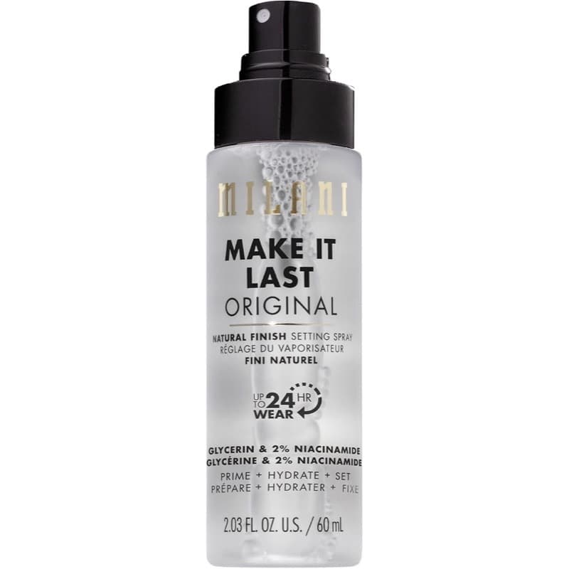 Frasco do spray fixador Milani Make It Last